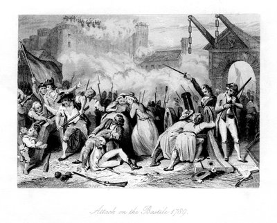 Attaque de la Bastille, 1789, 1845 - Unbekannt