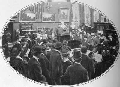 Vente aux enchères en cours chez Phillips, commissaires-priseurs, Londres, vers 1901 - Unbekannt