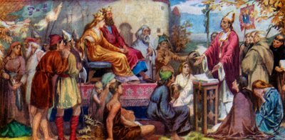 Augustin prêchant à Ethelbert et Bertha, 1925 - Unbekannt