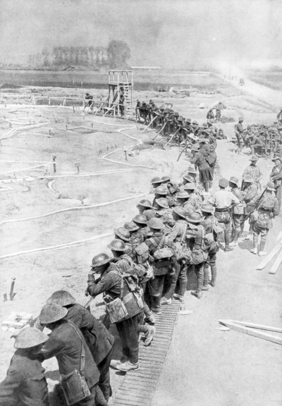 Troupes australiennes la veille de la bataille de Messines, Belgique, 6 juin 1917 - Unbekannt