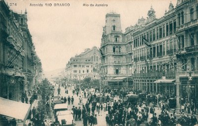 Avenida Rio Branco - Rio de Janeiro, vers 1910 - Unbekannt