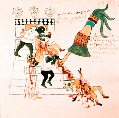 Sacrifice dans un temple aztèque - Unbekannt