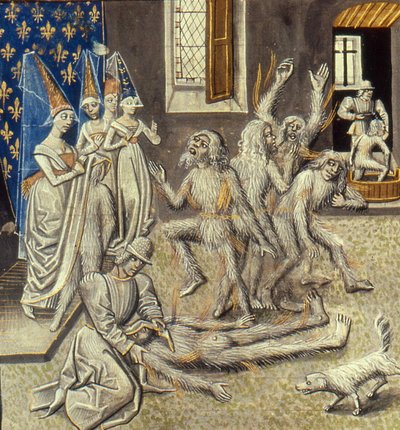 Bal des Ardents, miniature des Grandes Chroniques de France par Jean Froissart, XVe siècle - Unbekannt