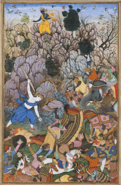 Balarama et Krishna combattant l