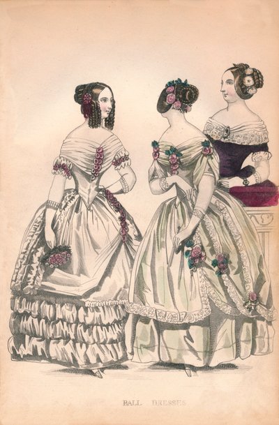 Robes de bal, 19e siècle - Unbekannt