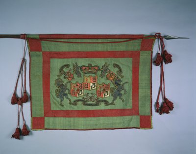 Bannière avec les armoiries royales de Grande-Bretagne, 1700s - Unbekannt