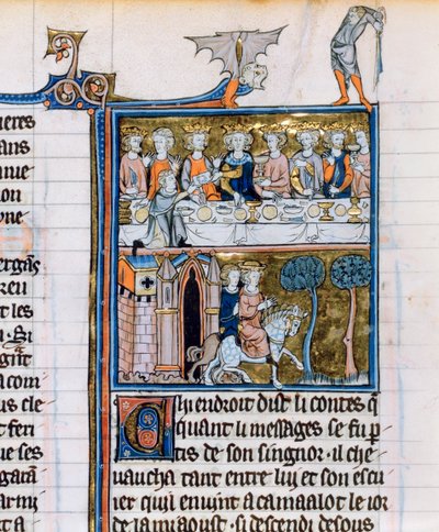 Banquet et cavaliers, vers 1280-1290 - Unbekannt