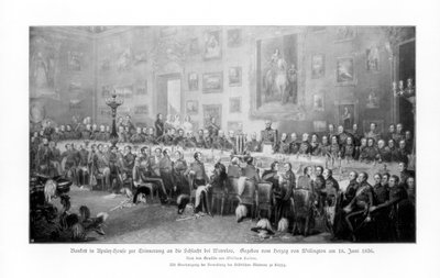 Banquet commémorant la victoire de Waterloo, 1836 - Unbekannt