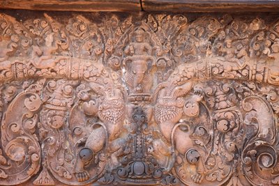 Temple Banteay Srei à Angkor au Cambodge. Finement sculpté. Siem Reap Cambodge - Unbekannt