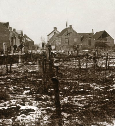 Fil de fer barbelé, Nieuwkapelle, Flandre, Belgique, vers 1914-1918 - Unbekannt