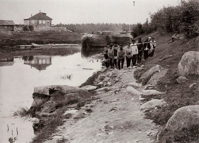 Haleurs de barge sur la Volga, Russie, vers 1895 - Unbekannt