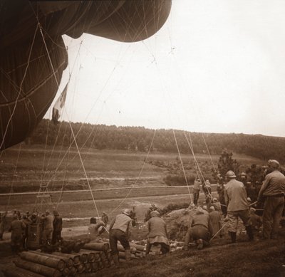 Ballon de barrage, Genicourt, nord de la France, vers 1914-1918 - Unbekannt