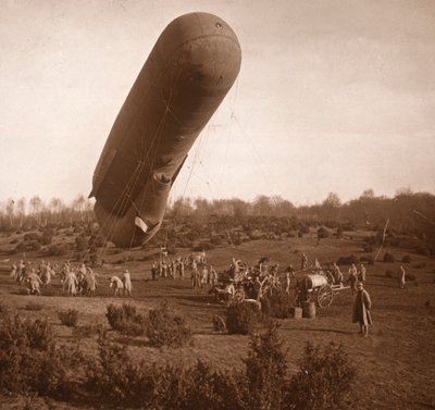 Ballon de barrage, Somme, nord de la France, vers 1914-1918 - Unbekannt