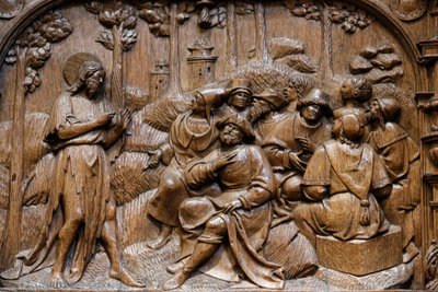 Basilique de Saint-Denis, Stalles de la Chapelle Goillon (début du XVIe siècle), Représentation de Jésus s