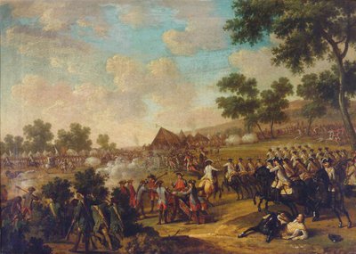 Scène de bataille de la guerre de Sept Ans, seconde moitié du 18ème siècle - Unbekannt