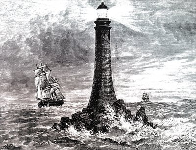 Le phare de Bell Rock dans une tempête - Unbekannt
