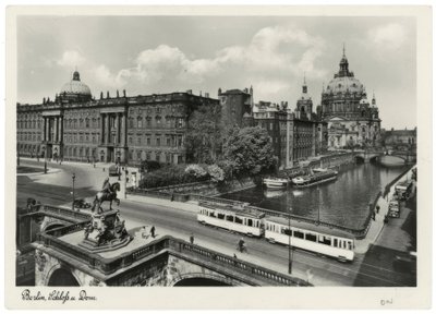 Berlin, château de la ville avec pont des électeurs et cathédrale / Carte postale vers 1937/38 - Unbekannt