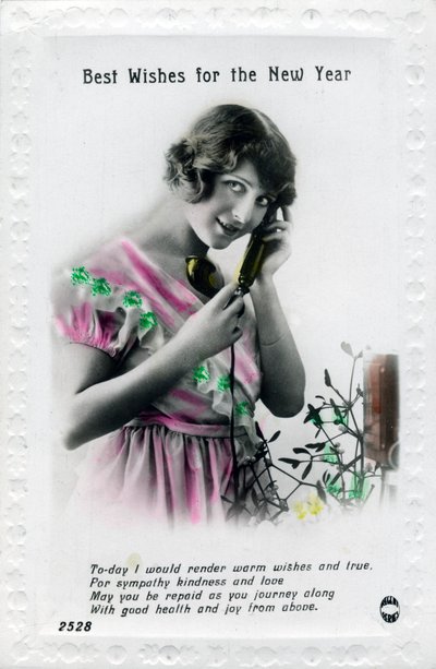 Meilleurs vœux pour la nouvelle année, carte de vœux, vers 1920 - Unbekannt