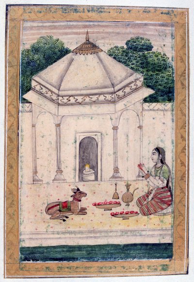 Bhairavi Ragini, Album Ragamala, École du Rajasthan, XIXe siècle - Unbekannt