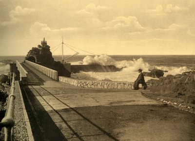 Biarritz - Au Rocher de la Vierge par gros temps, vers 1930 - Unbekannt