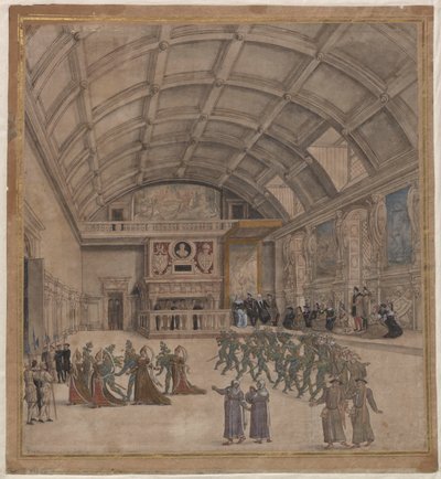 Palais de Binche pendant les célébrations en août 1549, 1549 - Unbekannt