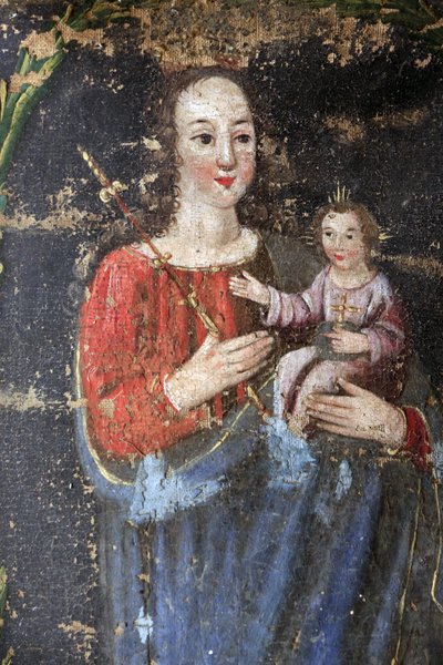 Chapelle baroque de Bionnassay. Vierge Marie et Jésus. France - Unbekannt