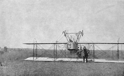 Biplan écrasé dans un champ, Première Guerre mondiale, France - Unbekannt