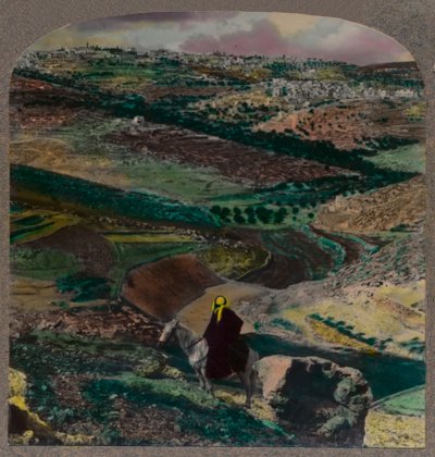 Vue aérienne de Bethléem, avec vignobles et oliveraies, vers 1900 - Unbekannt