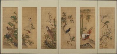 Oiseaux et fleurs, période Edo, 18ème siècle - Unbekannt