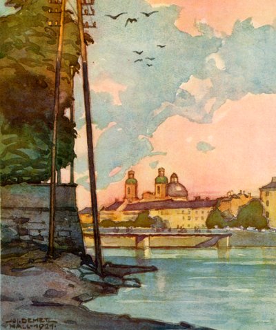 Vue sur la rivière Inn, vers 1929 - Unbekannt