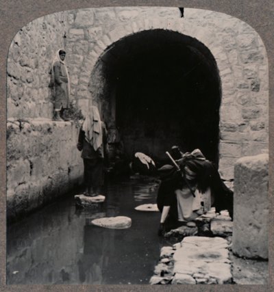 Aveugles lavant leurs yeux dans la piscine de Siloé, vers 1900 - Unbekannt