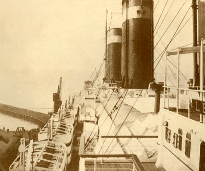 Pont du bateau du Leviathan, vers 1930 - Unbekannt