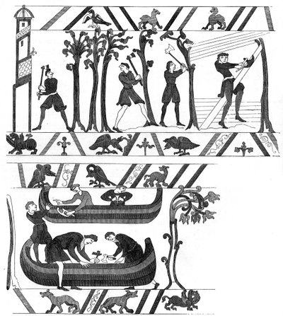Charpentiers de bateaux et de navires, fin 11e début 12e siècle 1849 - Unbekannt