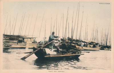 Bateaux et sampans, vers 1910 - Unbekannt