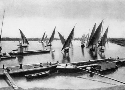 Bateaux sur le Nil, Le Caire, Égypte, vers les années 1920 - Unbekannt