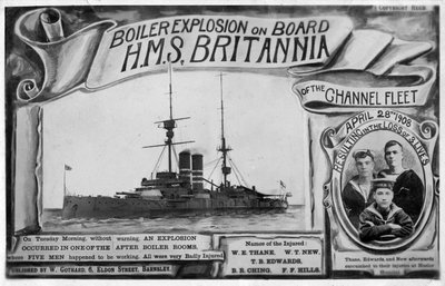 Explosion de chaudière à bord du HMS Britannia, 28 avril 1908 - Unbekannt