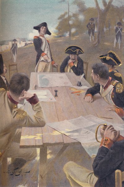 Bonaparte expliquant son plan pour la prise de Toulon, 1793, 1896 - Unbekannt