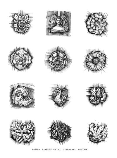 Bosses, crypte orientale, Guildhall, Londres, 1886 - Unbekannt
