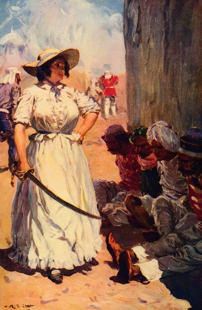 Bridget Widdowson en garde à Cawnpore, 1857, vers 1912 - Unbekannt