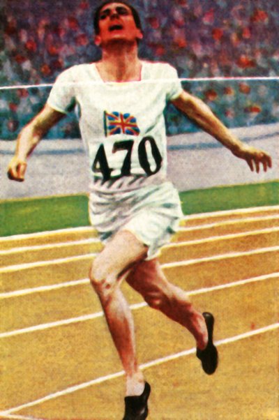 Athlète britannique Douglas Lowe remportant les 800 mètres en athlétisme, 1928 - Unbekannt