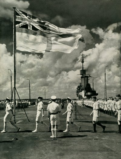 Marins britanniques sur le pont d