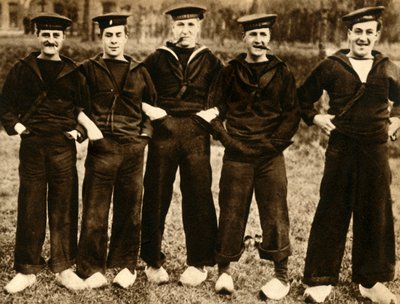Marins britanniques portant des sabots néerlandais, Première Guerre mondiale, 1914-1918, 1933 - Unbekannt