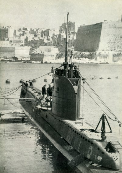 Sous-marin britannique à Malte, Seconde Guerre mondiale, 1945 - Unbekannt