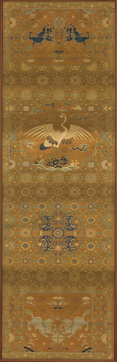 Brocade, soie. Panneau oblong, housse de chaise, dynastie Qing, 18ème siècle - Unbekannt