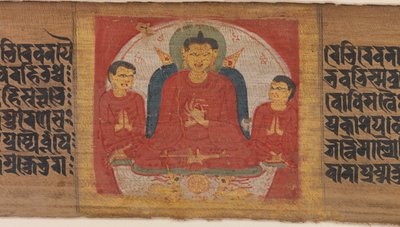 Bouddha avec ses mains levées en Dharmacakra Mudra, vers 1090 - Unbekannt
