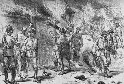 Incendie de Coomassie, vers 1880 - Unbekannt
