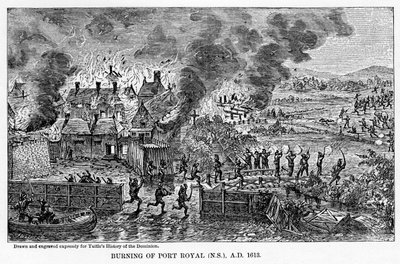 Incendie de Port Royal, Nouvelle-Écosse, AD 1613 - Unbekannt