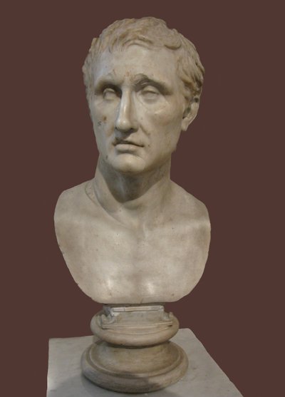 Buste de Ménandre. Copie romaine de la statue grecque de Kephisodotos et Timarchos, 4ème siècle av. J.-C. - Unbekannt