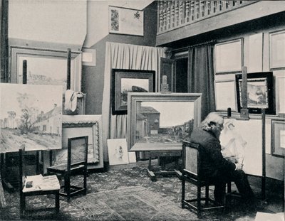 C. Cazin dans son atelier, vers 1897 - Unbekannt