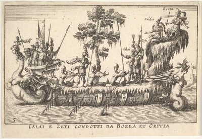 Calais et Zetes conduits par Borée et Orithye - Unbekannt